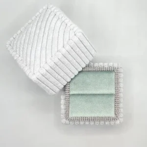 Alternative view of Corduroy Square Ring Box in Moonstone