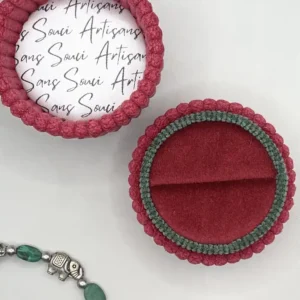 Alternative view of Corduroy Round Ring Box - Ruby