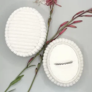 Alternative view of Ceremony Corduroy Single Slot Oval Ring Box