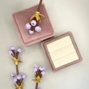 Ceremony Velvet Double Slot Square Ring Box